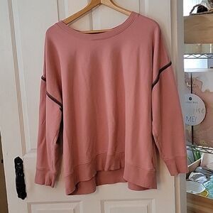 Denim & Co Naturals Peach Sweatshirt - 2X